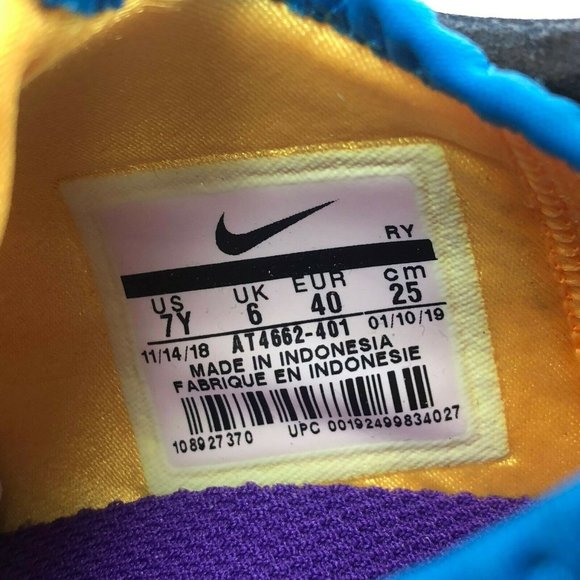 Nike Flex Runner Sneakers AT4662-401 Blue/Yellow - Picture 2 of 11